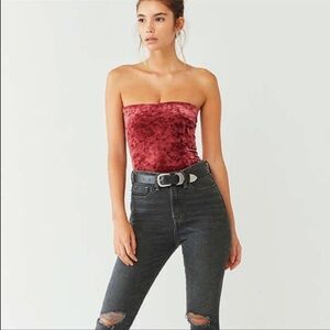 OUT FROM UNDER  UO- MJ Velvet Bodysuit, Size Small